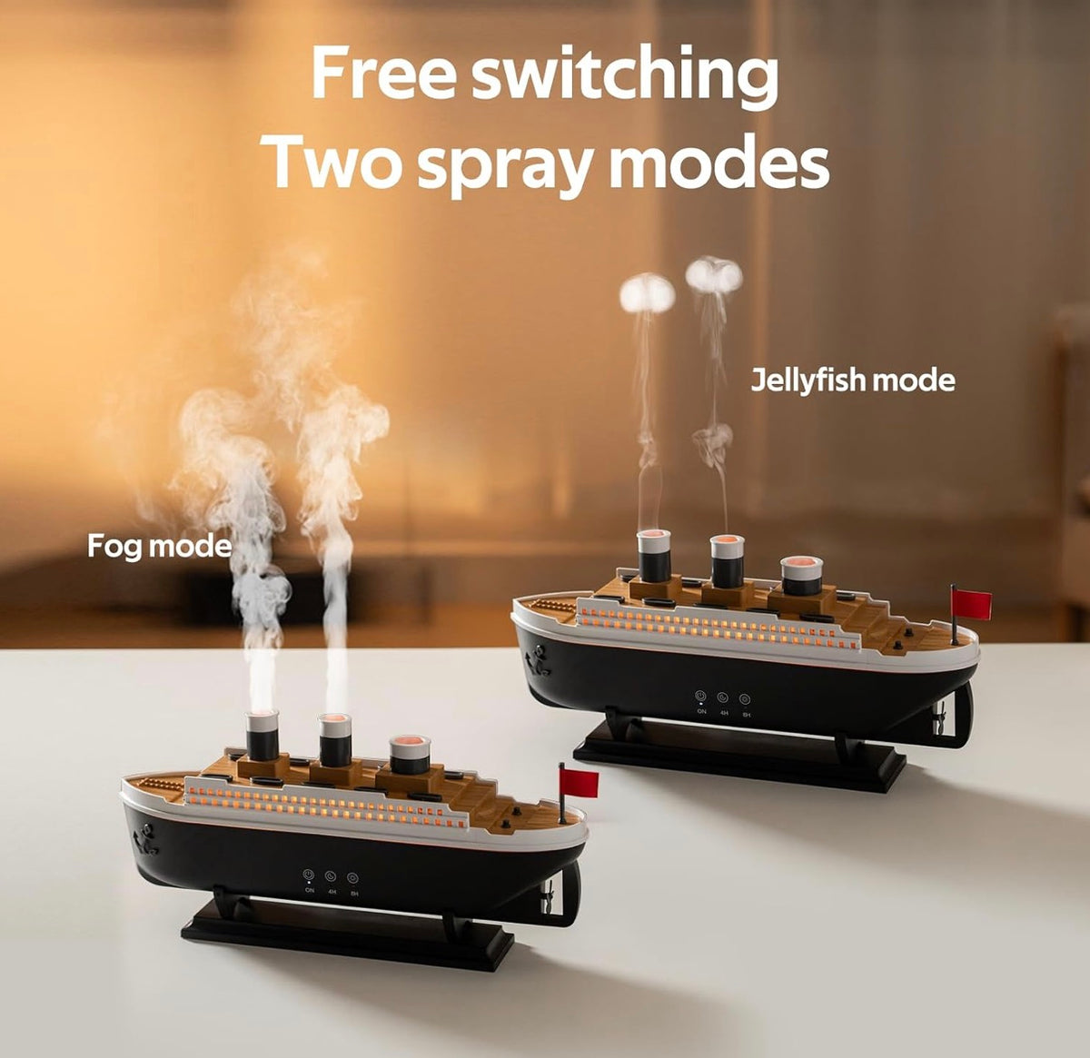 Titanic Ship Aroma Diffuser with LED Lights – Decorative Humidifier