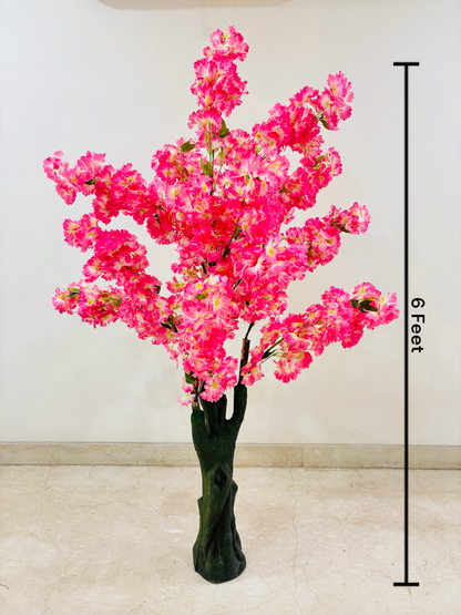 Artificial Pink Blossom Indoor plant For Home - 6FT