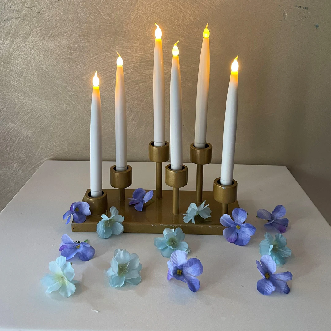 Led Long Pole Flameless Taper Candles