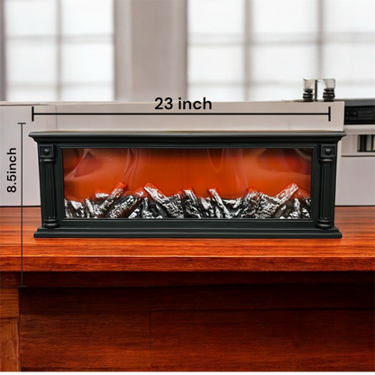 Modern LED Fireplace Flame Lamp – Realistic Ember Effect & Ambient Mood Light ( Black )