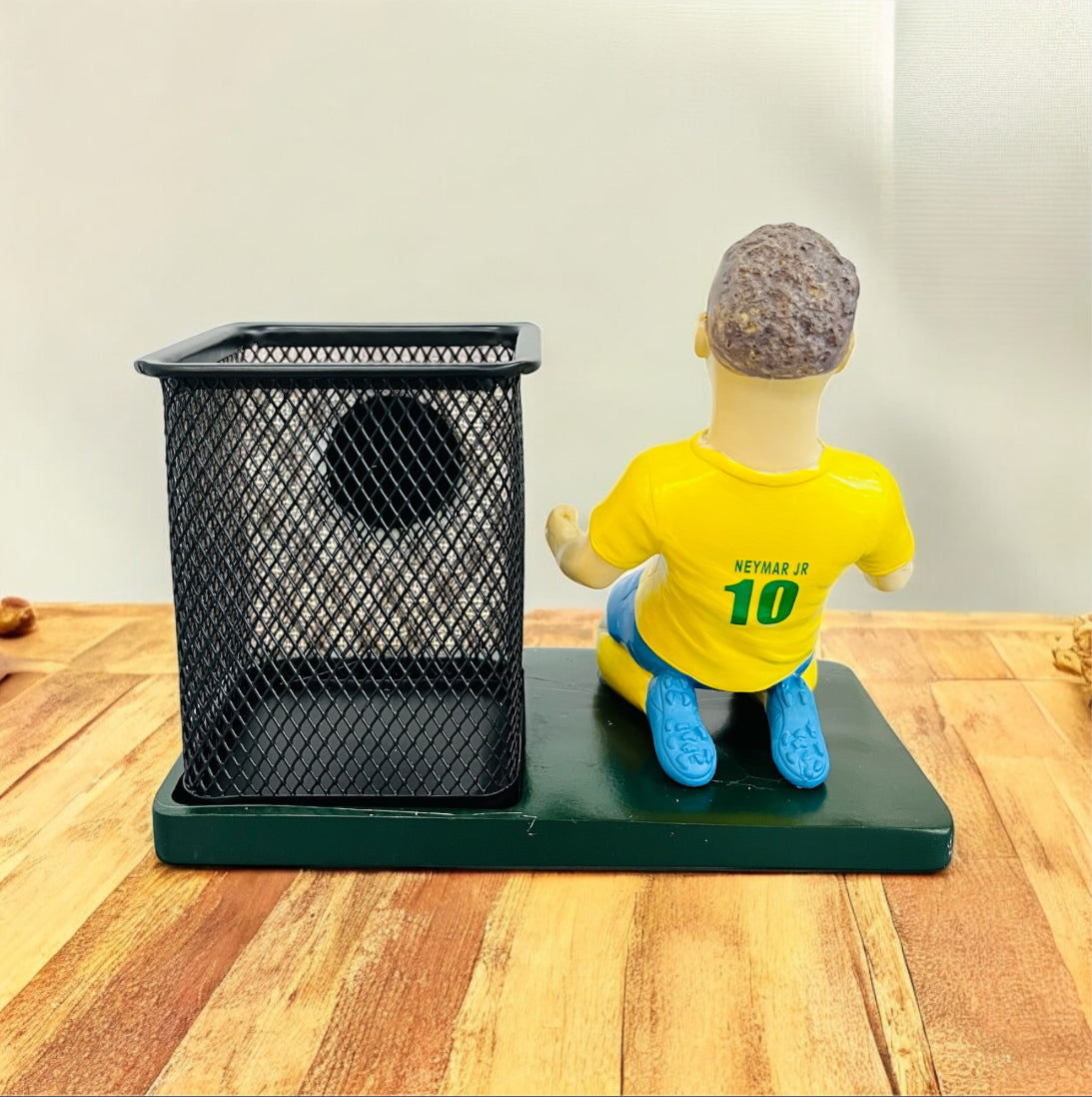 Neymar Jr Resin and Metal Pen Stand- Desk Organizer
