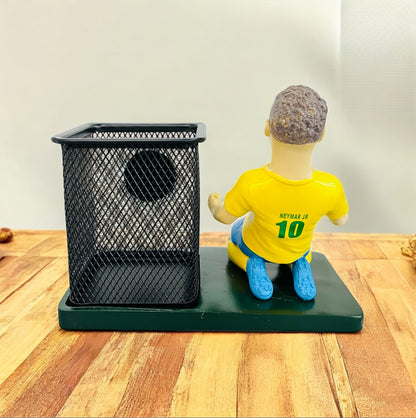 Neymar Jr Resin and Metal Pen Stand- Desk Organizer