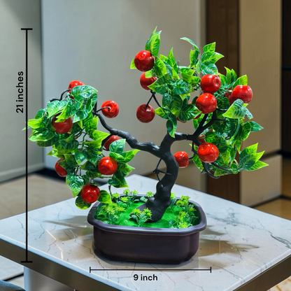 Artificial Tomato Plant Bonsai – 21 Inch Decorative Plant for Home, Office, Living Room & Tabletop Decor
