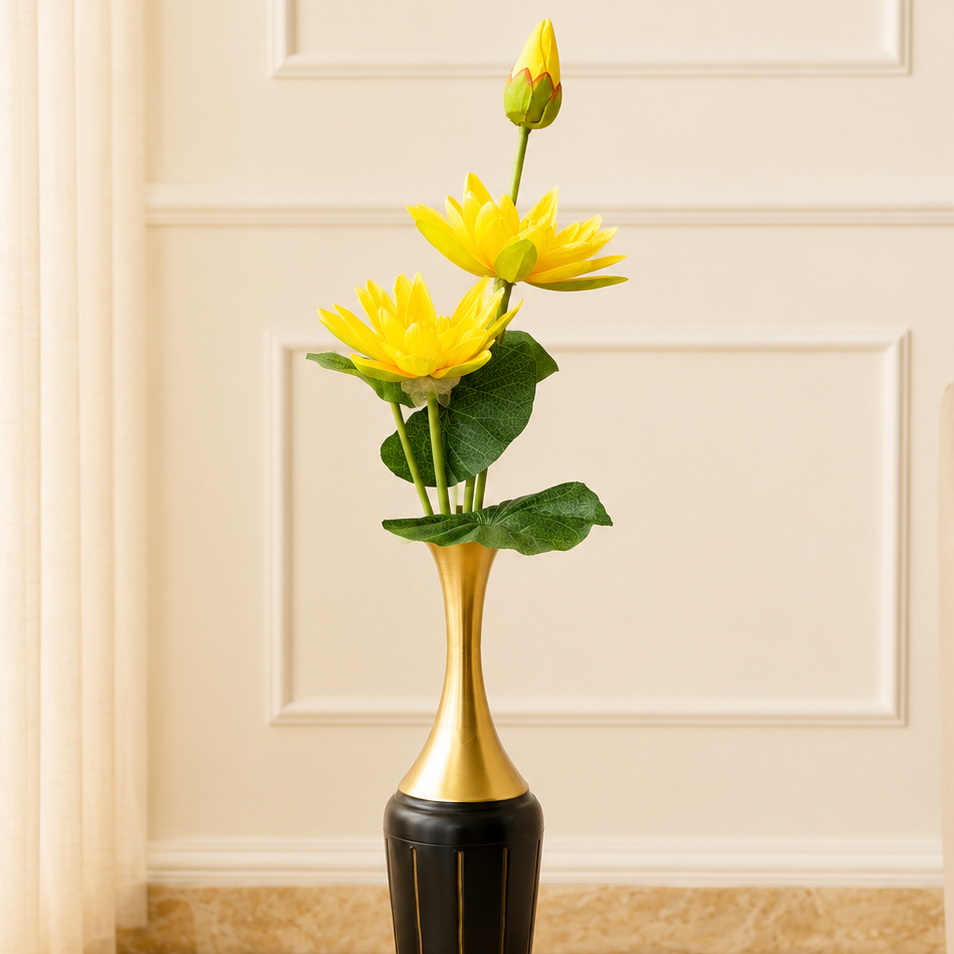 Premium Artificial Lotus Flower Stem – 52 Inches | Tall Decorative Lotus Stem for Floor Vases