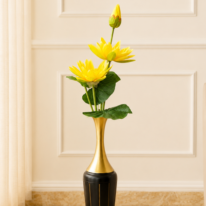 Premium Artificial Lotus Flower Stem – 52 Inches | Tall Decorative Lotus Stem for Floor Vases