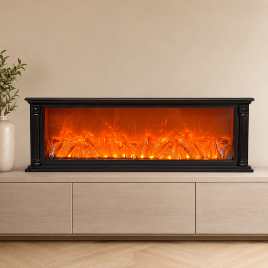 31-Inch Classic LED Fireplace with Realistic Flame Effect | Decorative Electric Fireplace