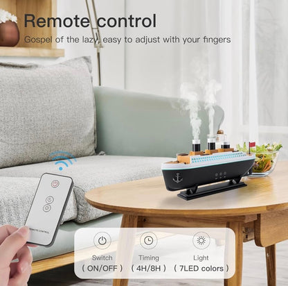 Titanic Ship Aroma Diffuser with LED Lights – Decorative Humidifier