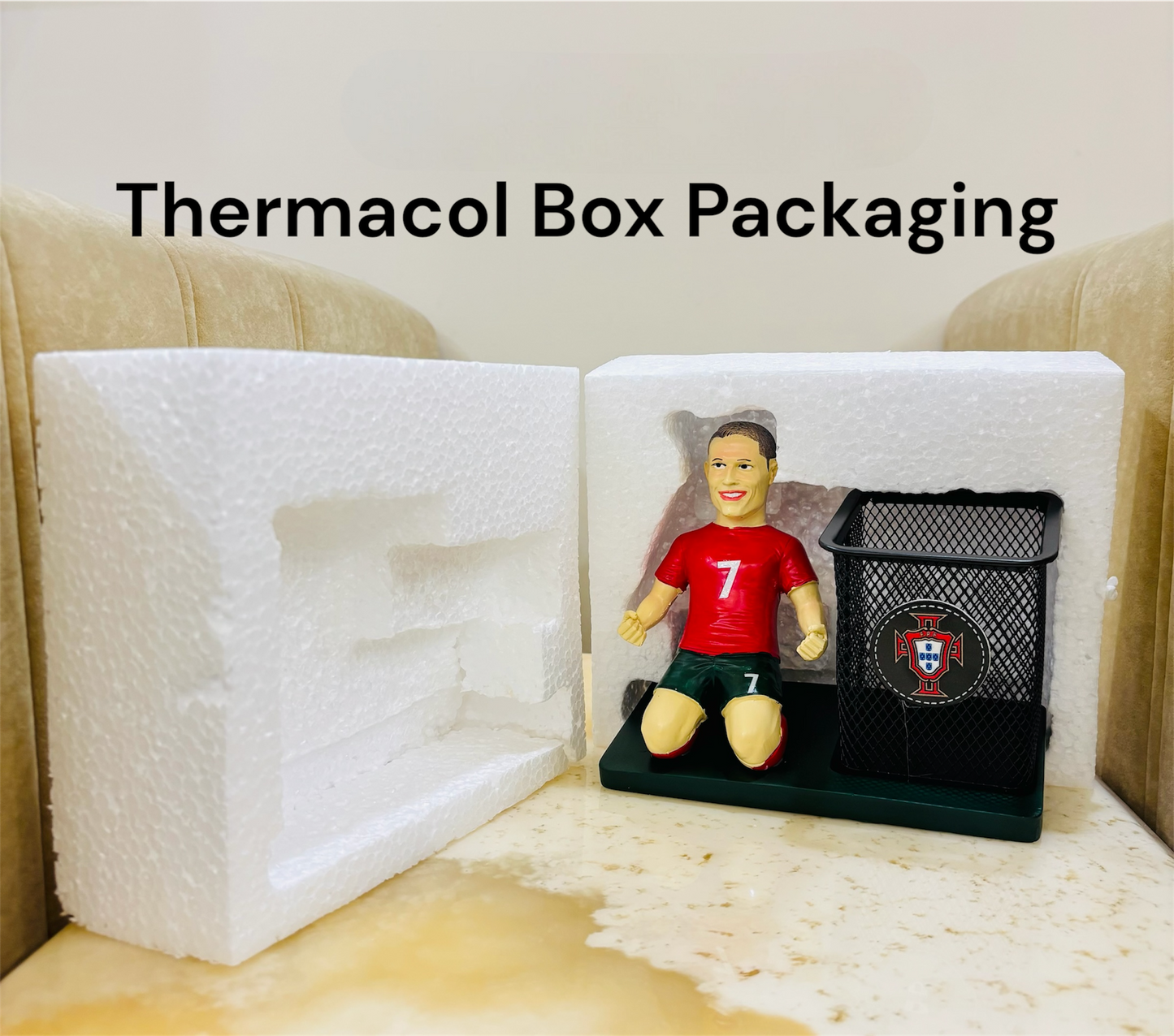 Cristiano Ronaldo Metal Pen Stand - Desk Organizer