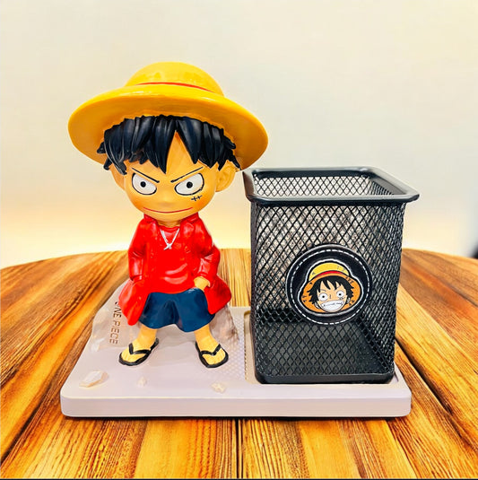 Luffy Resin and Metal Pen Stand- Desk Organizer for Home Decor