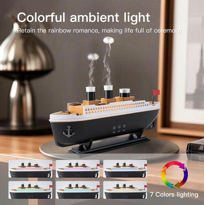 Titanic Ship Aroma Diffuser with LED Lights – Decorative Humidifier