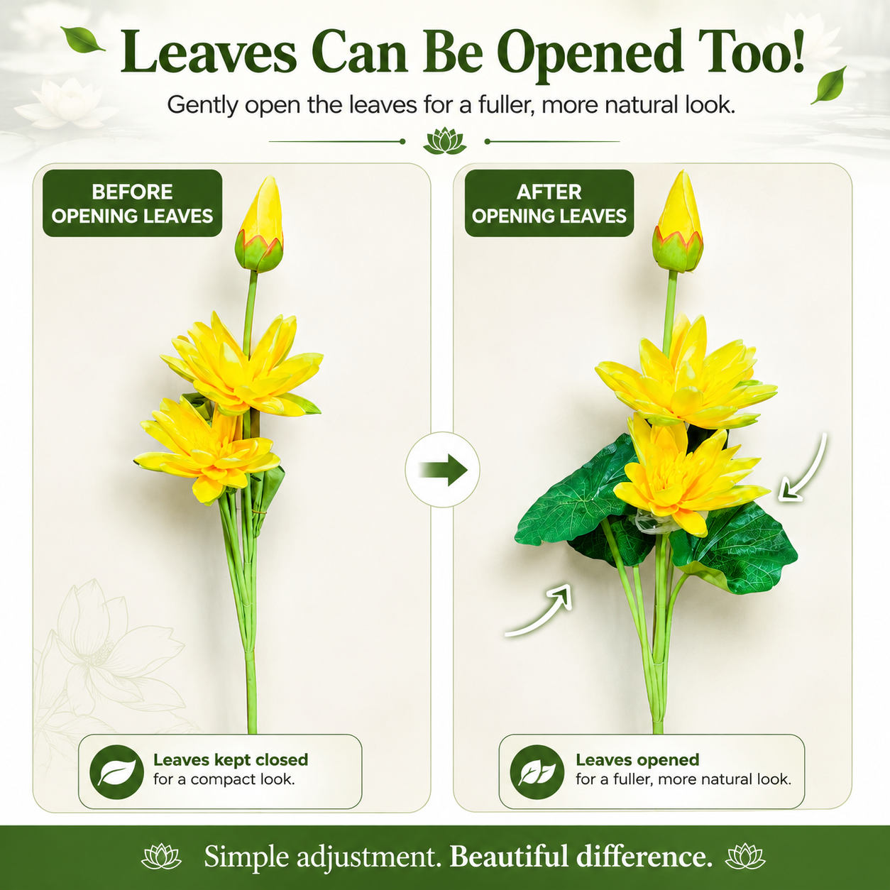 Premium Artificial Lotus Flower Stem – 52 Inches | Tall Decorative Lotus Stem for Floor Vases