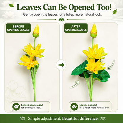 Premium Artificial Lotus Flower Stem – 52 Inches | Tall Decorative Lotus Stem for Floor Vases