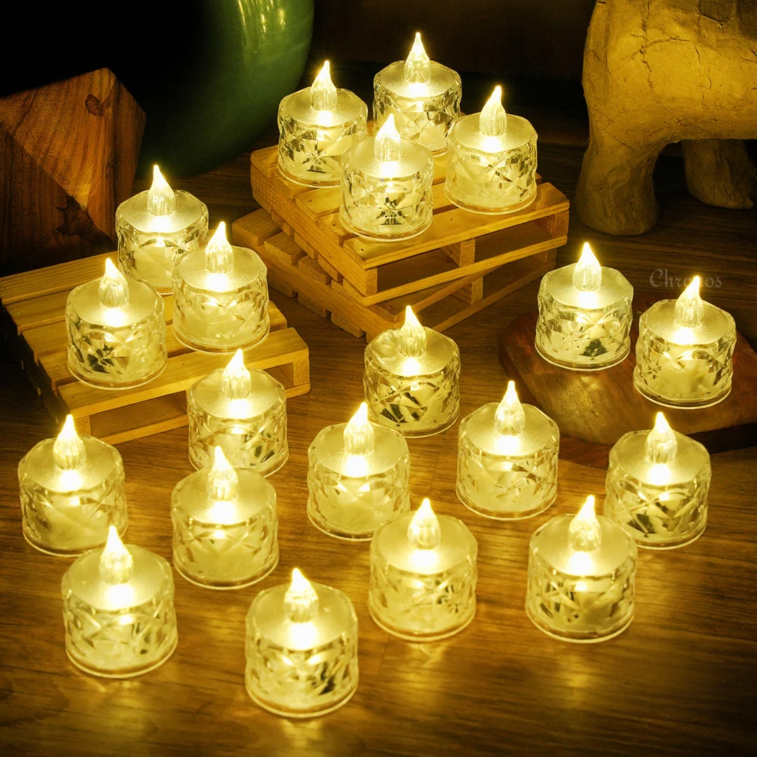 Crystal Diamond Reflection Led Tea Light Candle