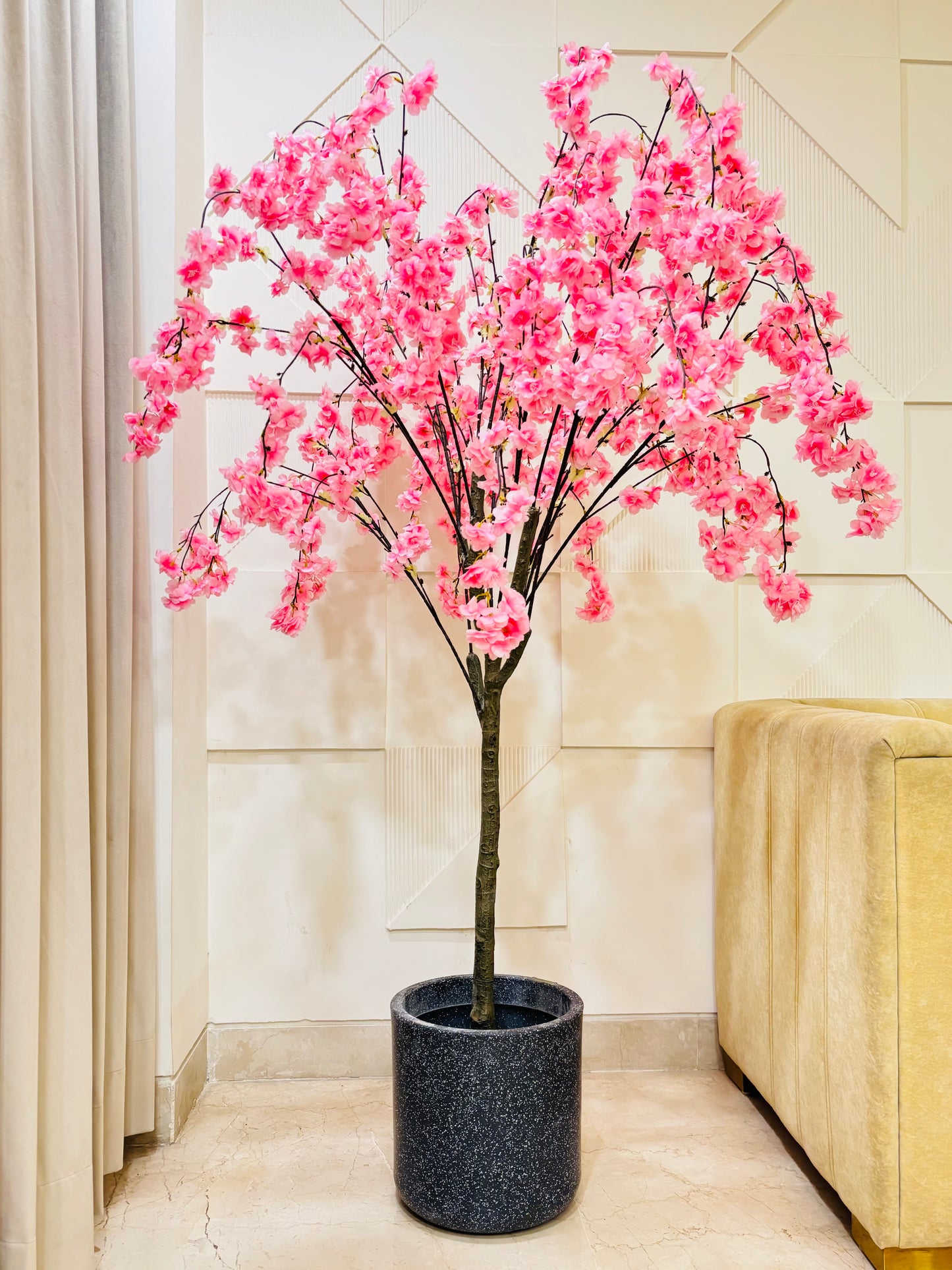 Artificial Pink Cherry Blossom Tree for Home Decor (6FT)
