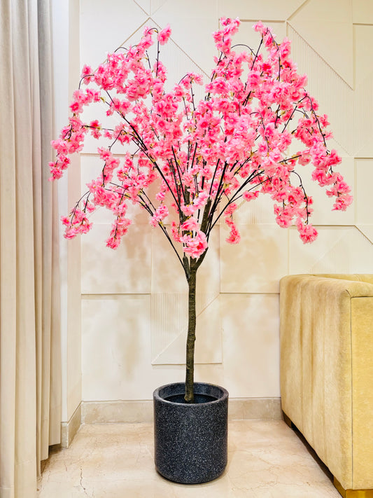 Artificial Pink Cherry Blossom Tree for Home Decor (6FT)