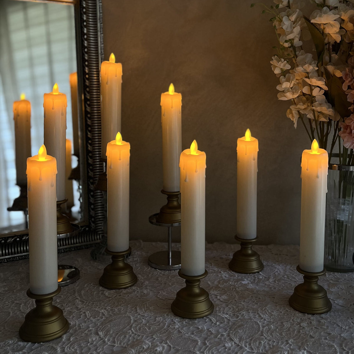 Led Pillar Candle with Stand