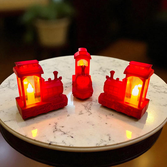 LED Train-Shaped Candle Light Set of 3