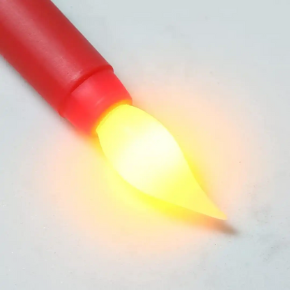 Led Long Pole Flameless Taper Candles - Red
