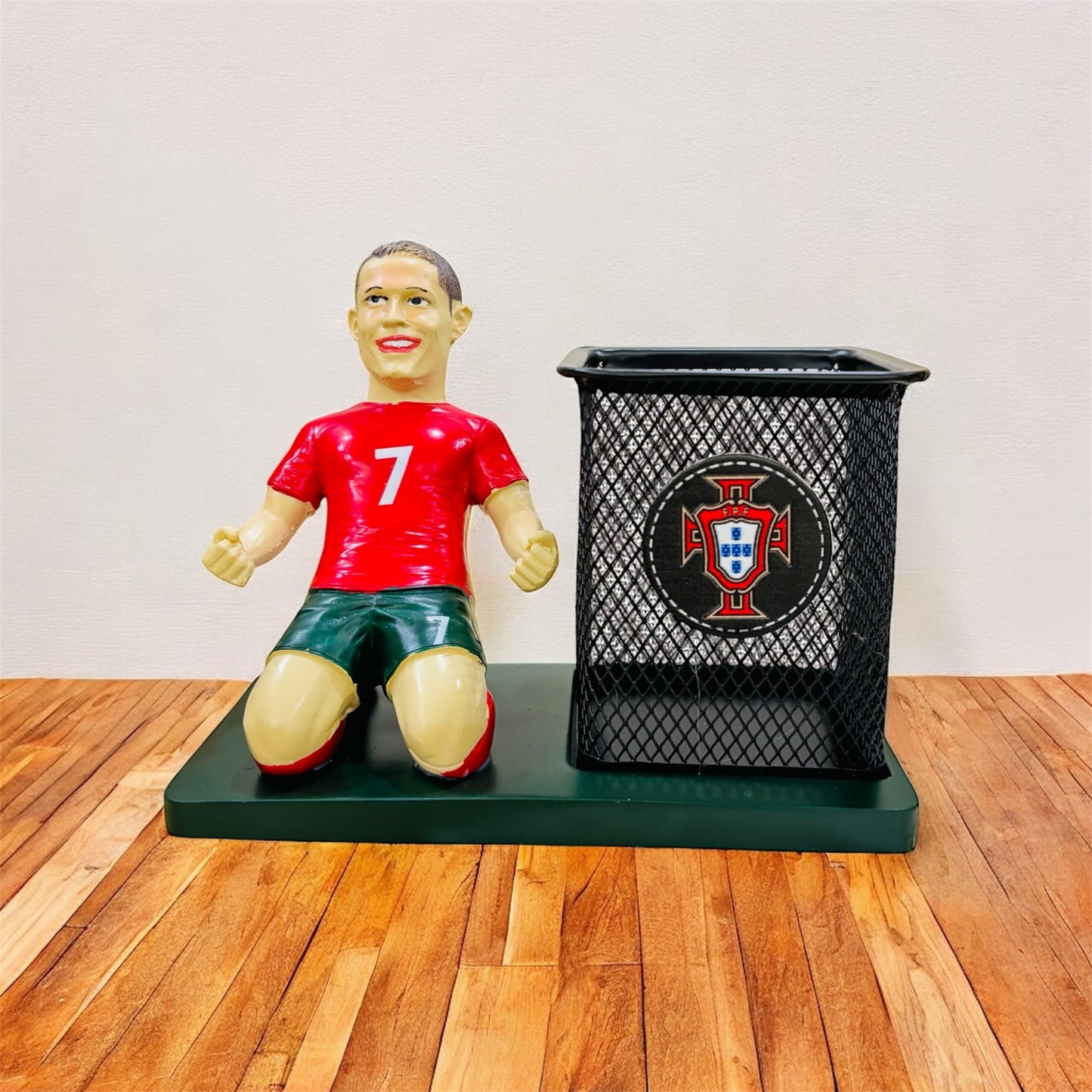 Cristiano Ronaldo Metal Pen Stand - Desk Organizer