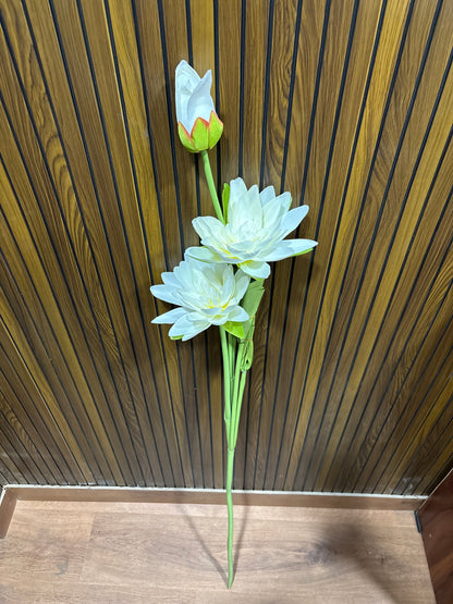 Premium Artificial Lotus Flower Stem – 52 Inches | Tall Decorative Lotus Stem for Floor Vases