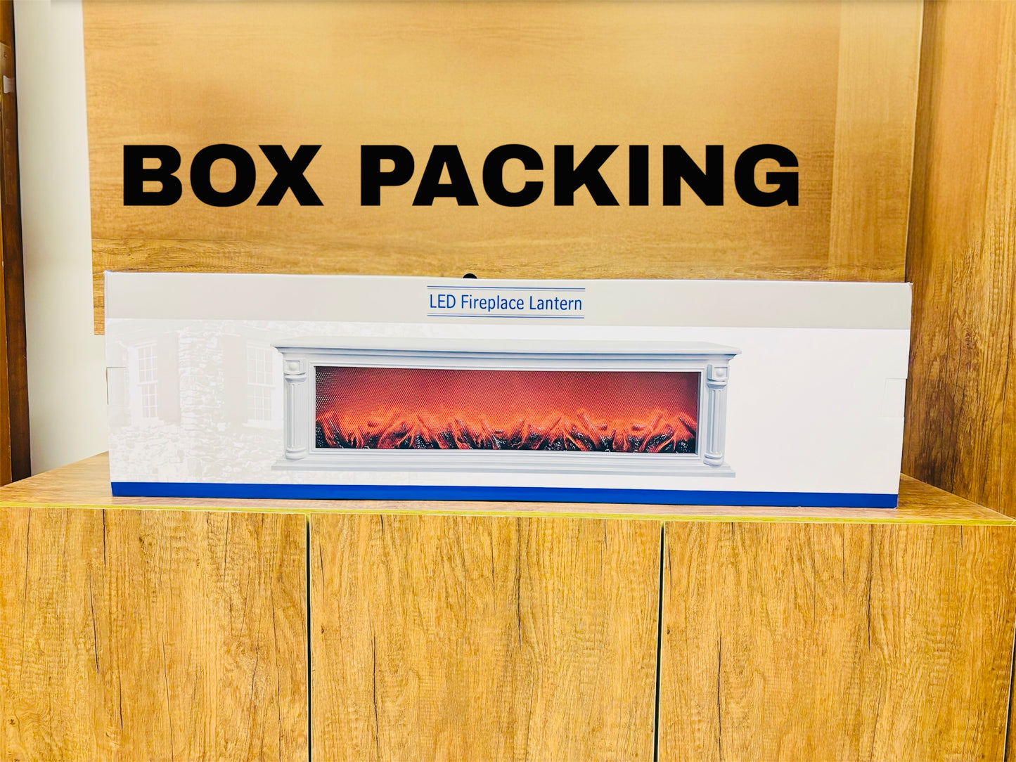 Artificial White Fire Lamp with Dynamic Led Flame Effect (White)