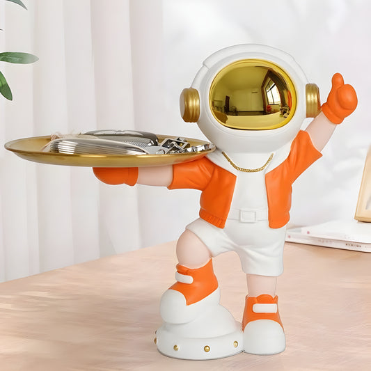 Charming Astronaut-Themed Tray Decor Showpiece