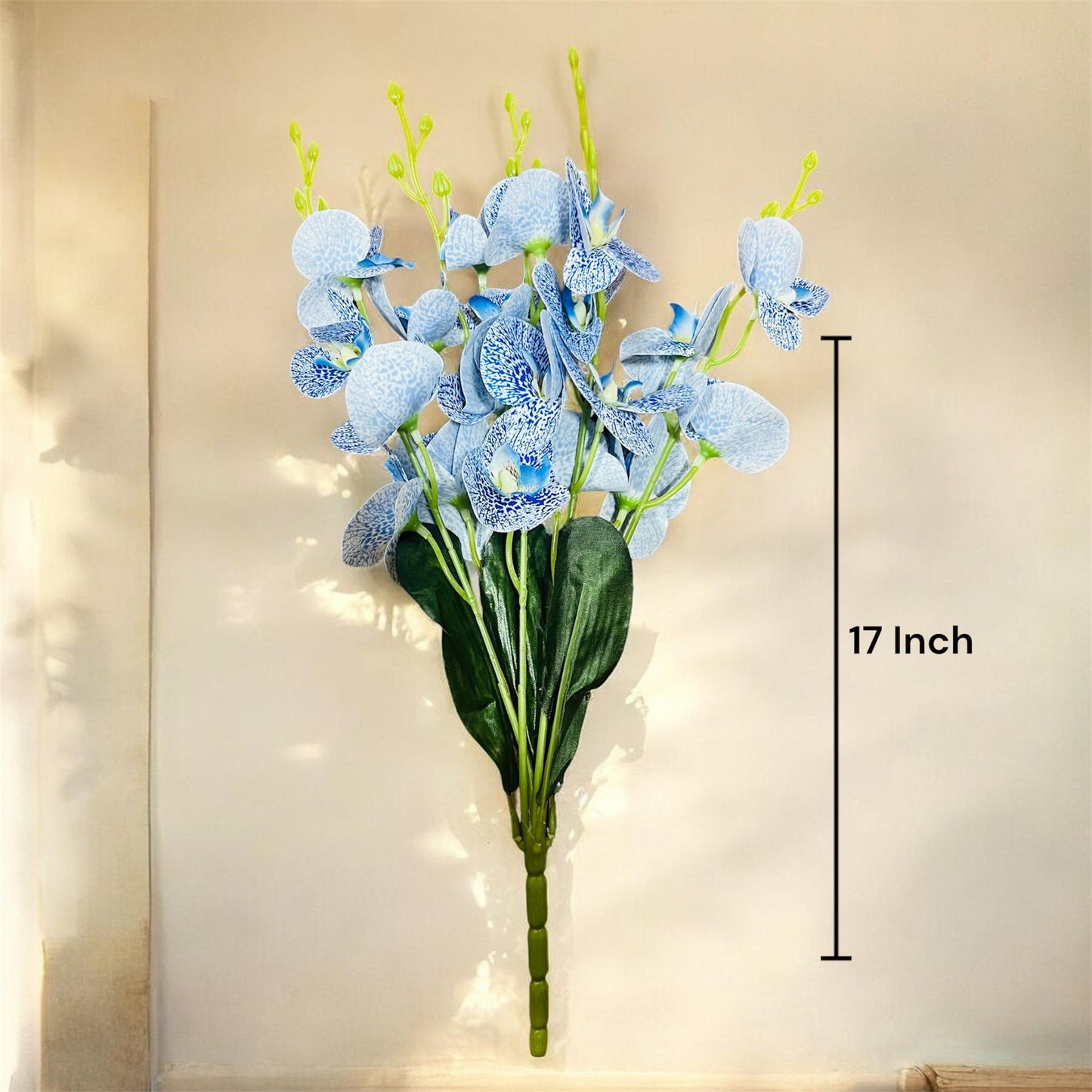 Artificial Spotted Orchid Stem Set of 5 Bouquet for Home and Office Decor