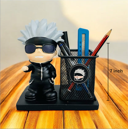 Satoru Gojo Resin and Metal Pen Stand- Desk Organizer