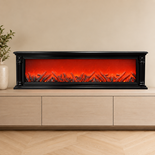 40 inches Premium Decorative LED Fireplace with Remote Control & USB Power