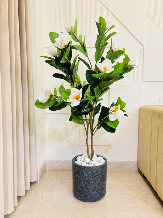 Premium Artificial Magnolia Tree for Indoor Decor 4.5FT
