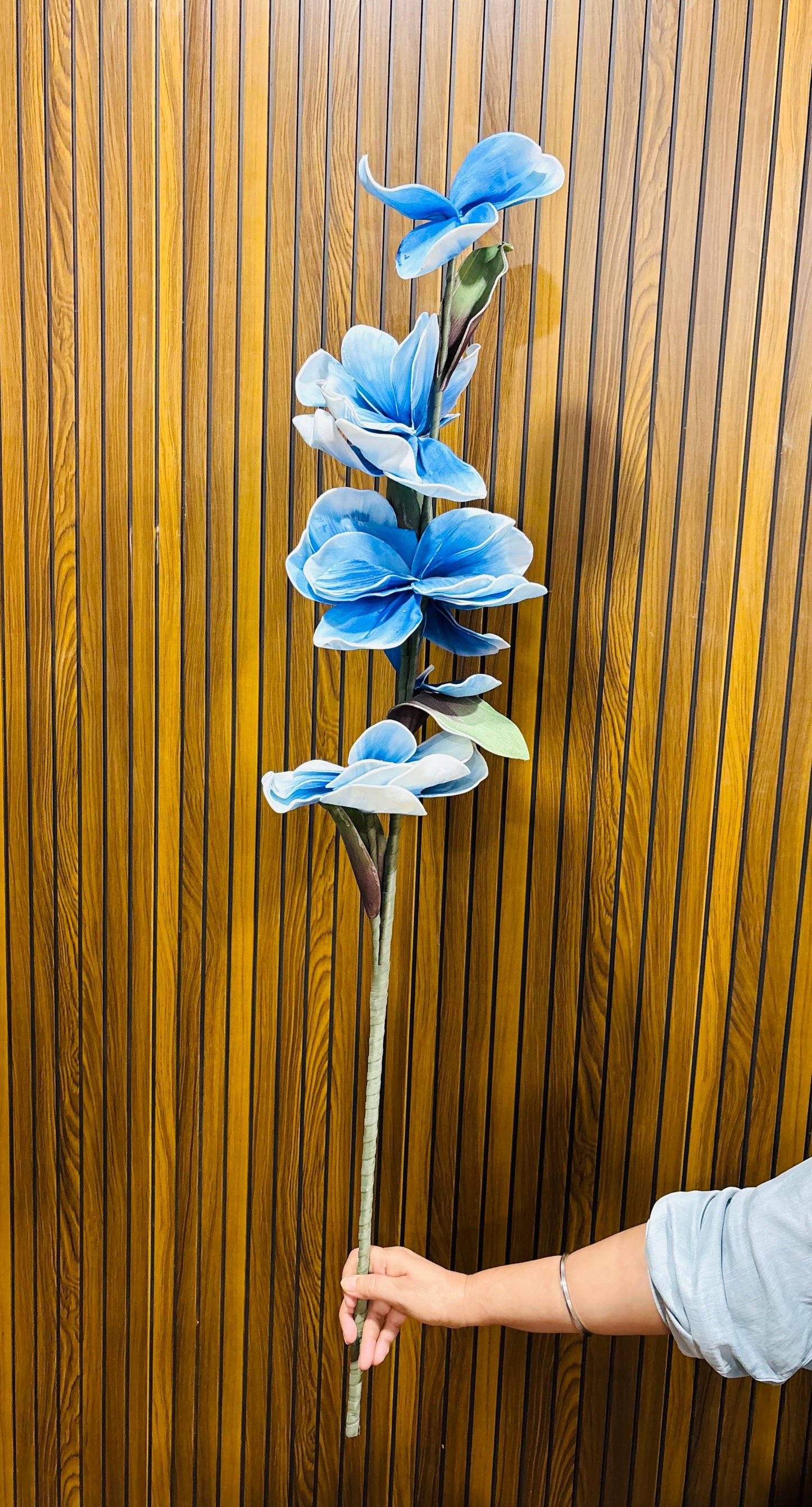Premium Artificial Magnolia Flower Stem – 40 Inches | Tall Decorative Floral Stem for Floor Vases