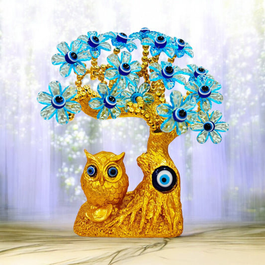 Owl Evil Eye Tree (Blue)