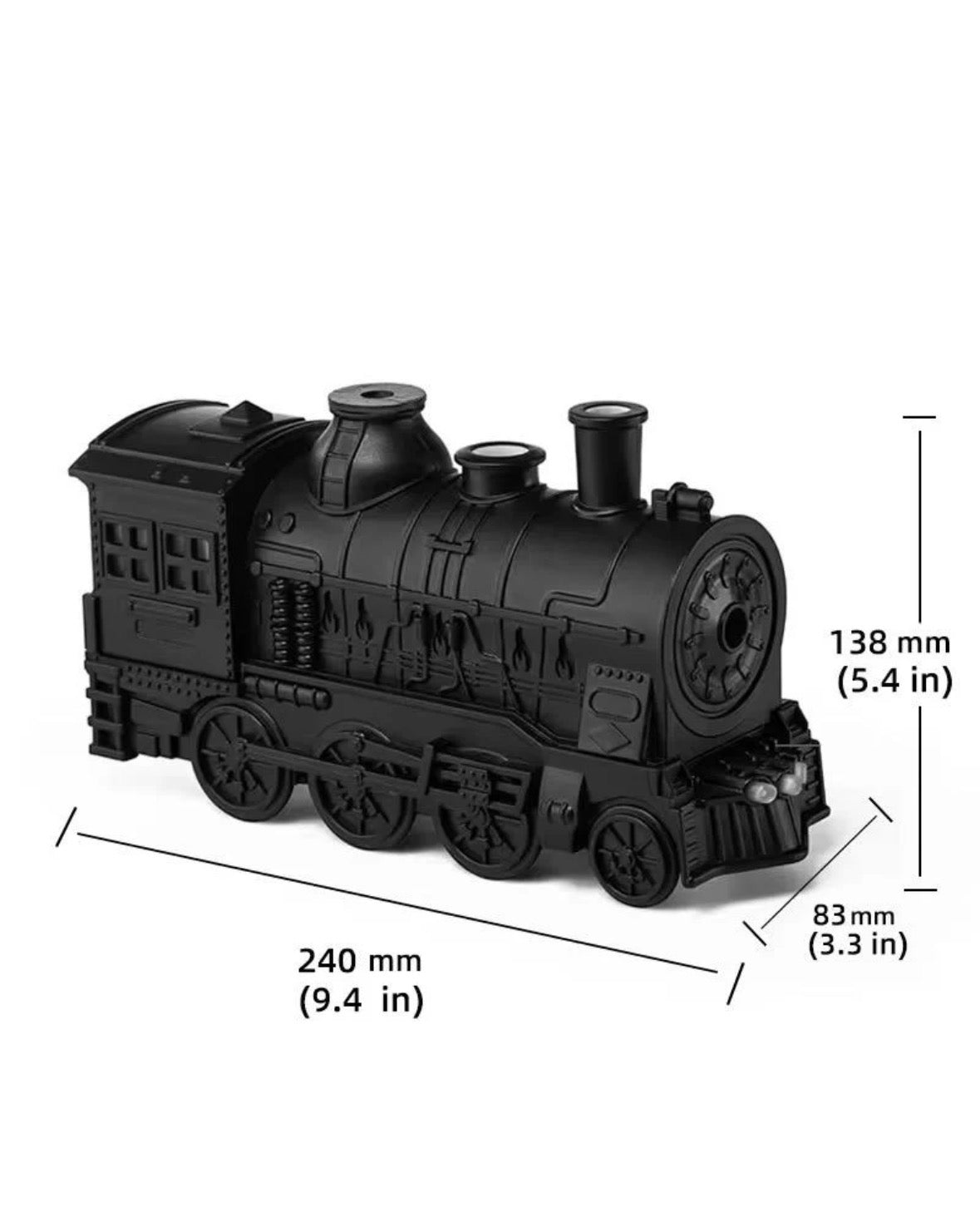 Vintage Train-Shaped Double Mist Humidifier & Aroma Diffuser