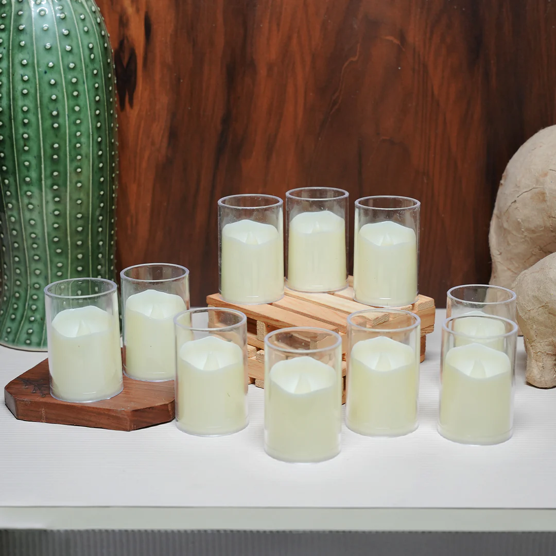 Acrylic Glass Led Tea Light Candles
