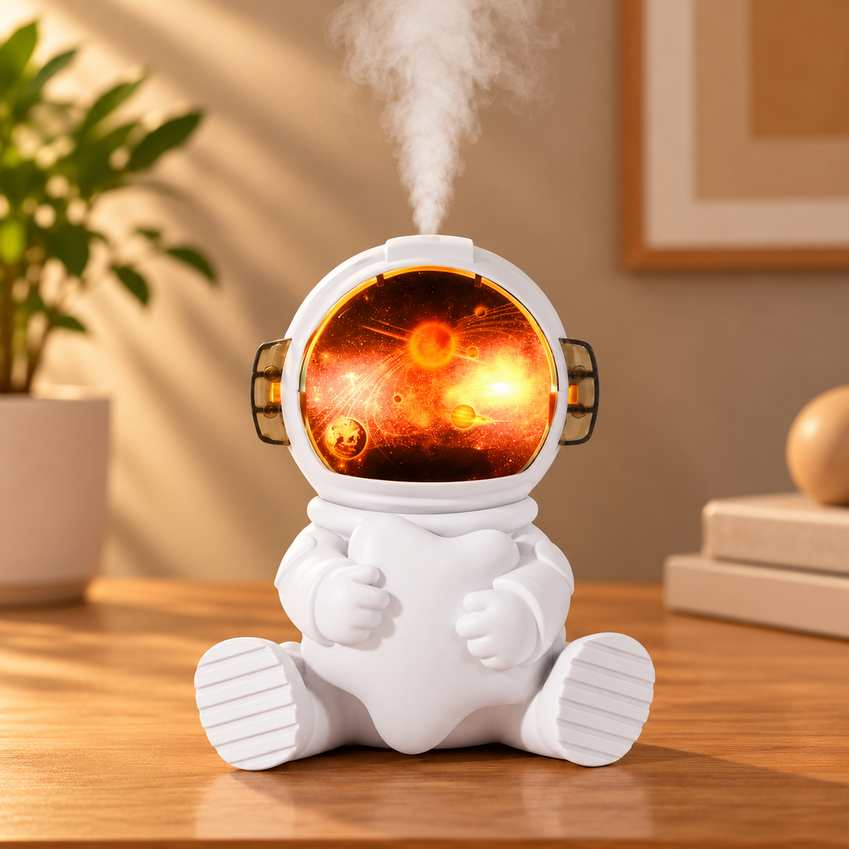 Astronaut Galaxy Diffuser with LED Night Light – Space-Themed Humidifier