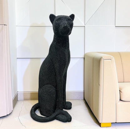 Studden Resin Black Panther Statue- Home Decor Showpiece