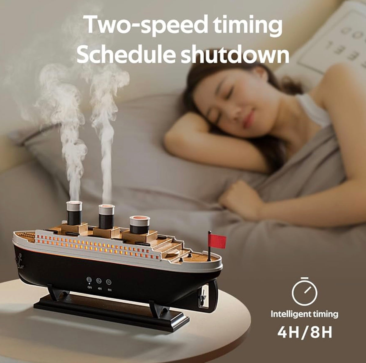 Titanic Ship Aroma Diffuser with LED Lights – Decorative Humidifier