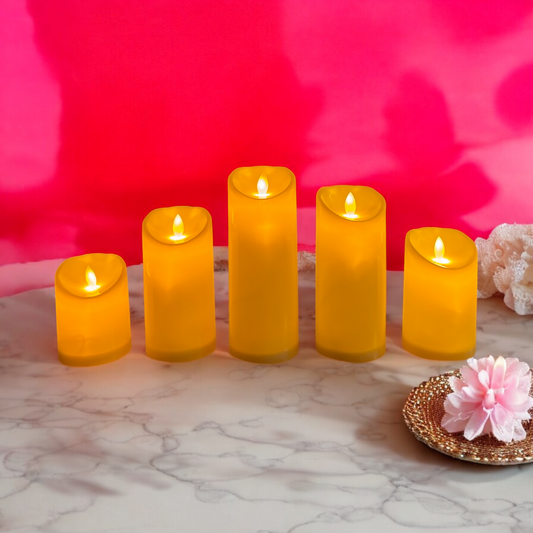 Artificial Flickering Candles set of 5