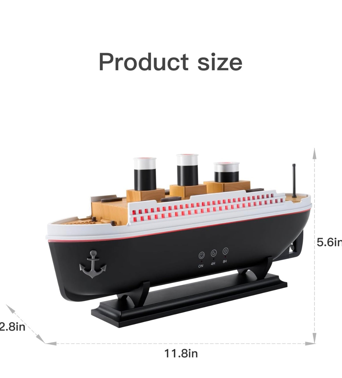 Titanic Ship Aroma Diffuser with LED Lights – Decorative Humidifier