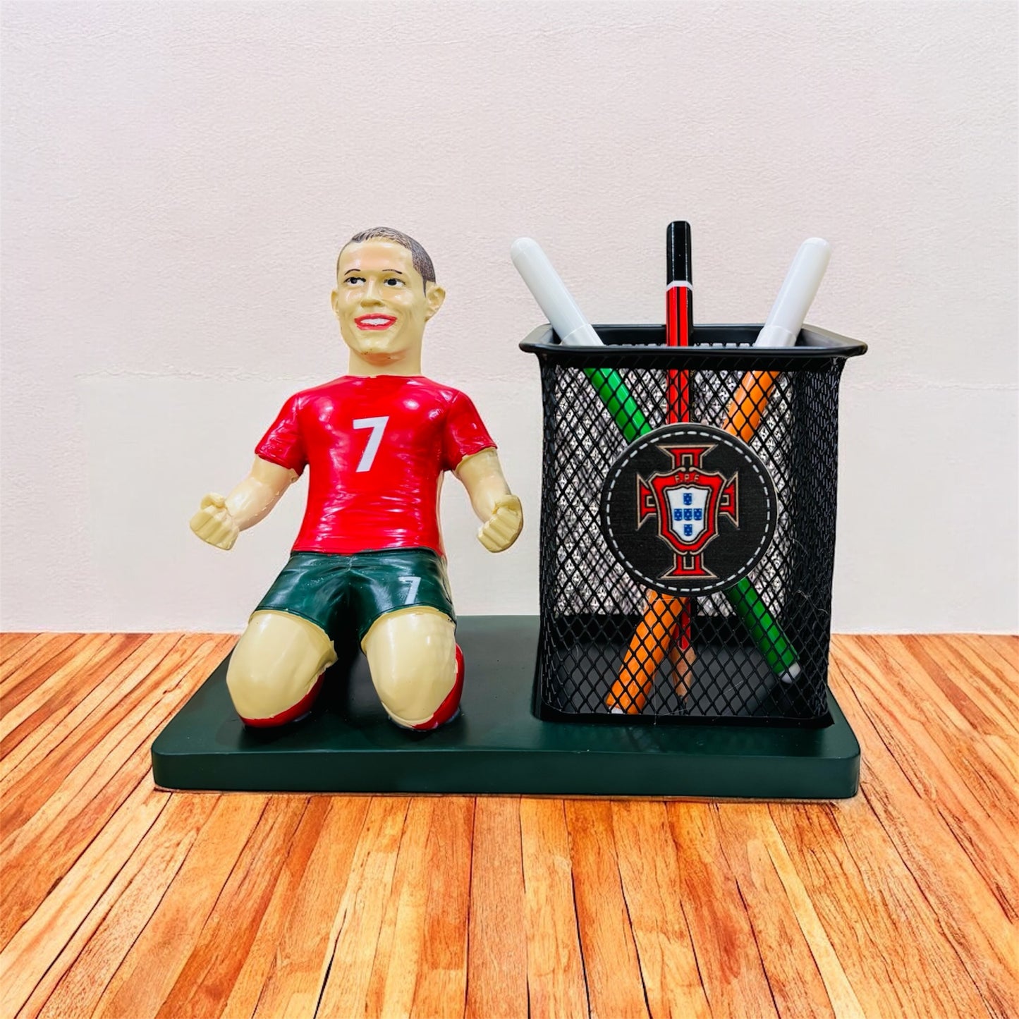 Cristiano Ronaldo Metal Pen Stand - Desk Organizer