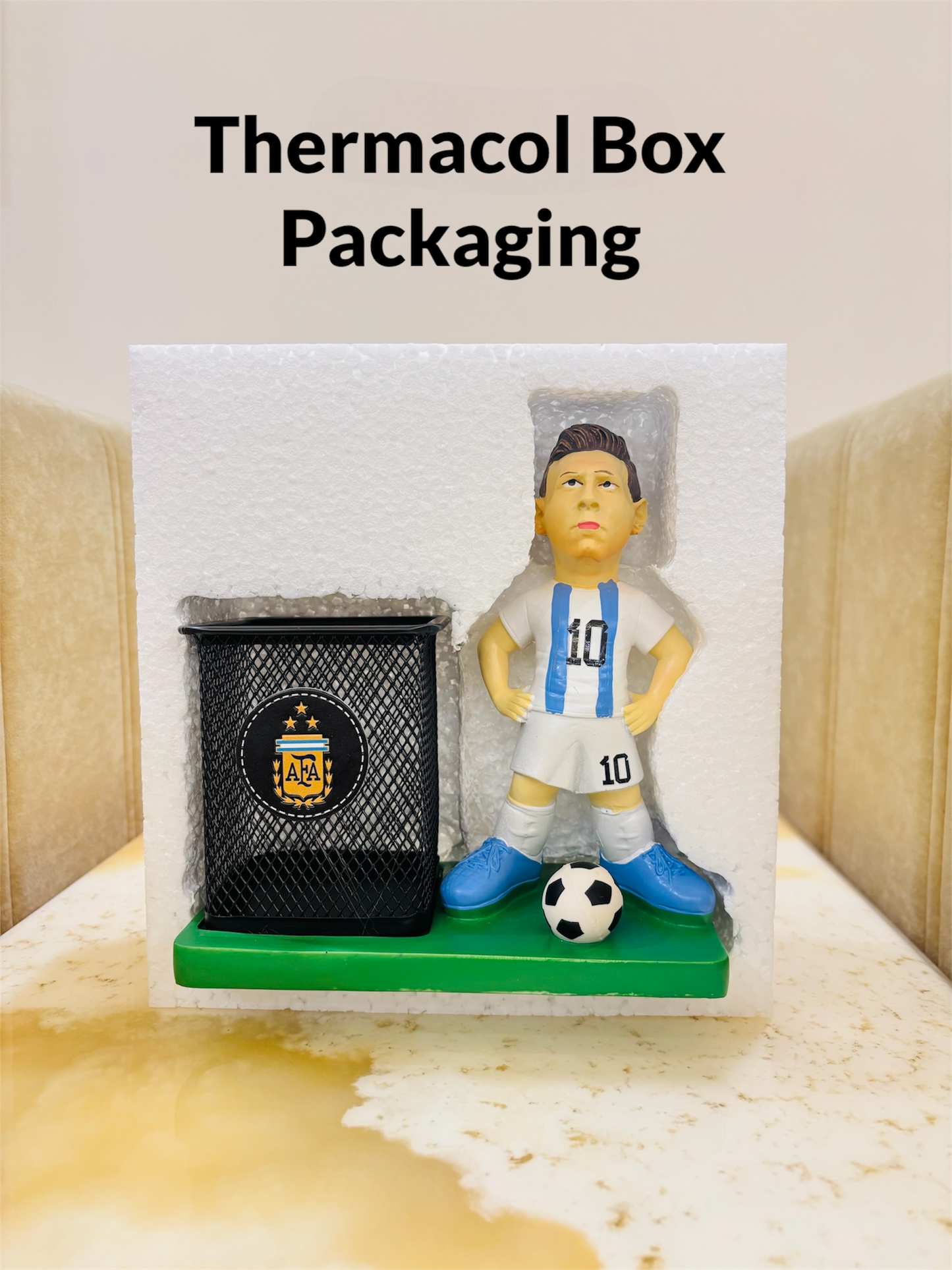 Lionel Messi Metal Pen Stand - Desk Organizer