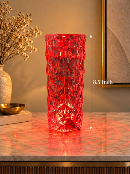 Rechargeable Premium Crystal Table Lamp with Remote Control & 16 Colors, 8.5 Inch