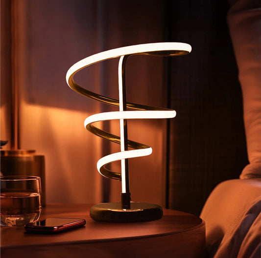 Spiral LED Table Lamp for Table Decor and Home Decor