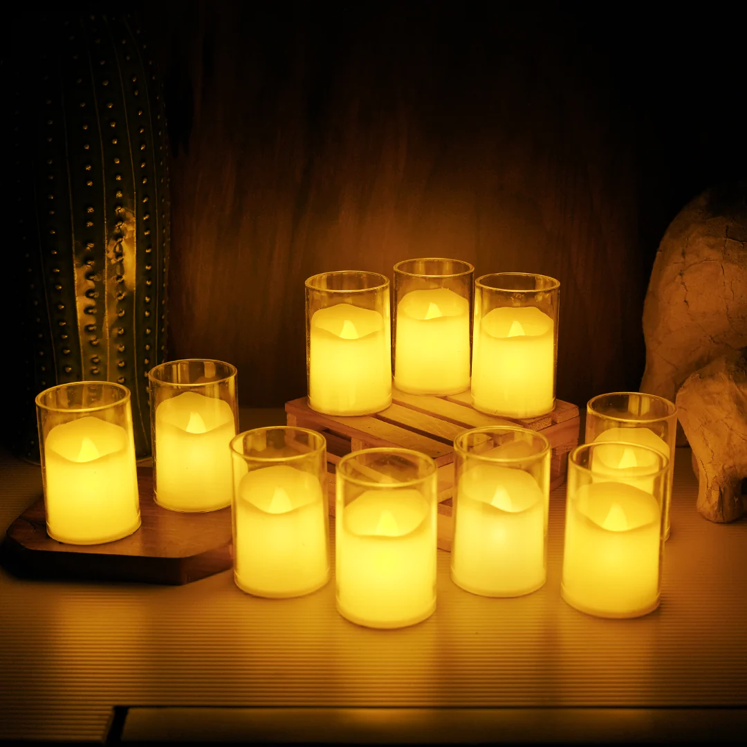 Acrylic Glass Led Tea Light Candles