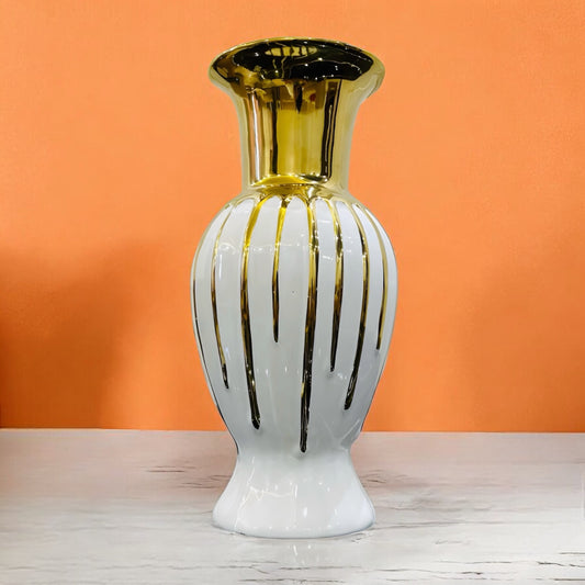 Melted Gold Ceramic table Vase and Showpiece