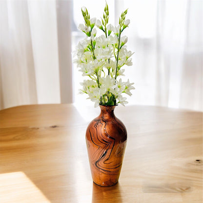 Pink and Black Marble Finish Table Vase