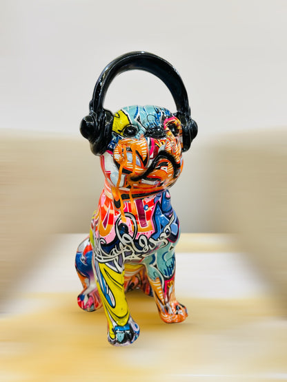 Multicolor Pop Art Dog Decor Showpiece