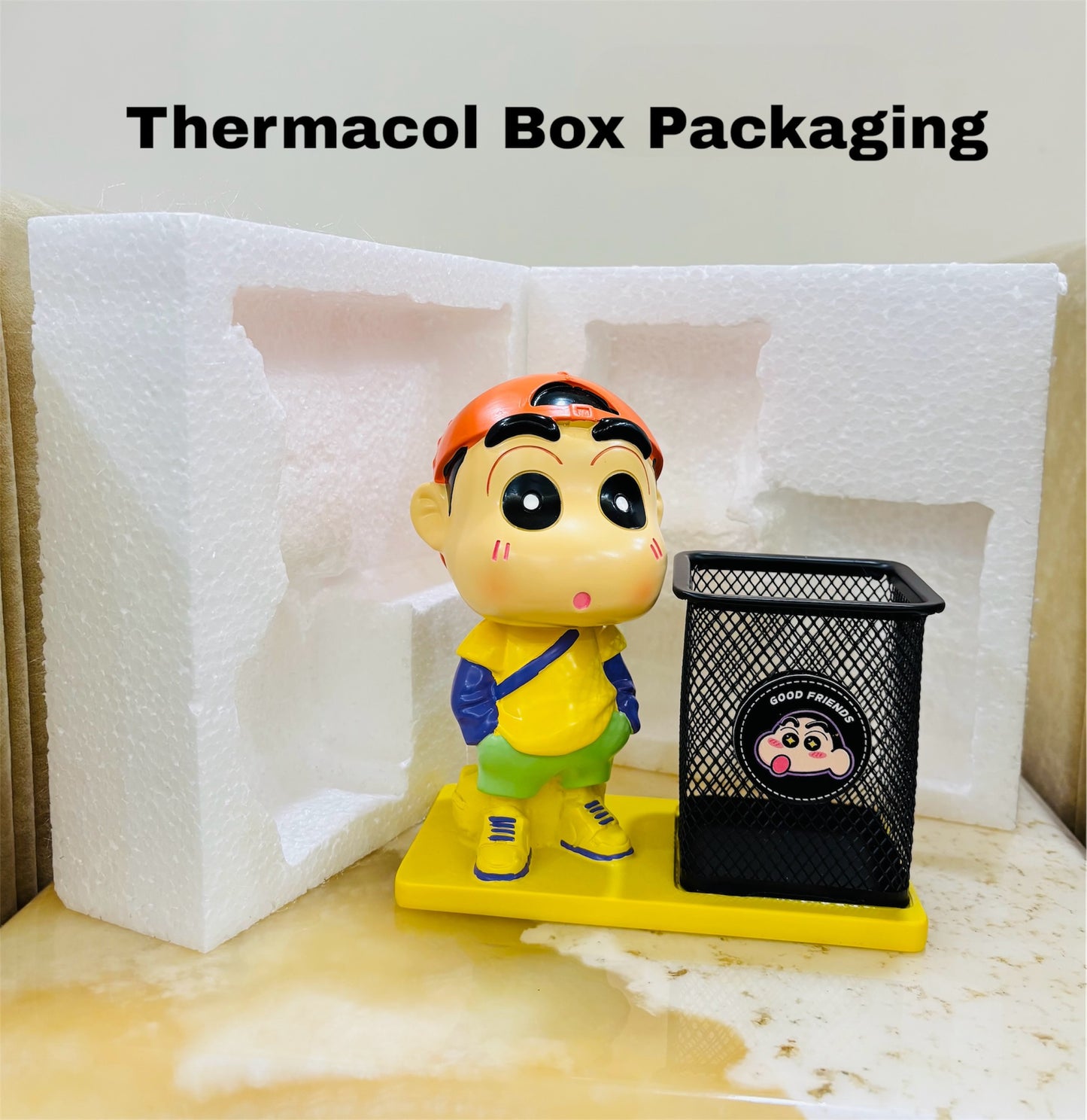 Shinchan Metal Pen Stand - Desk Organizer