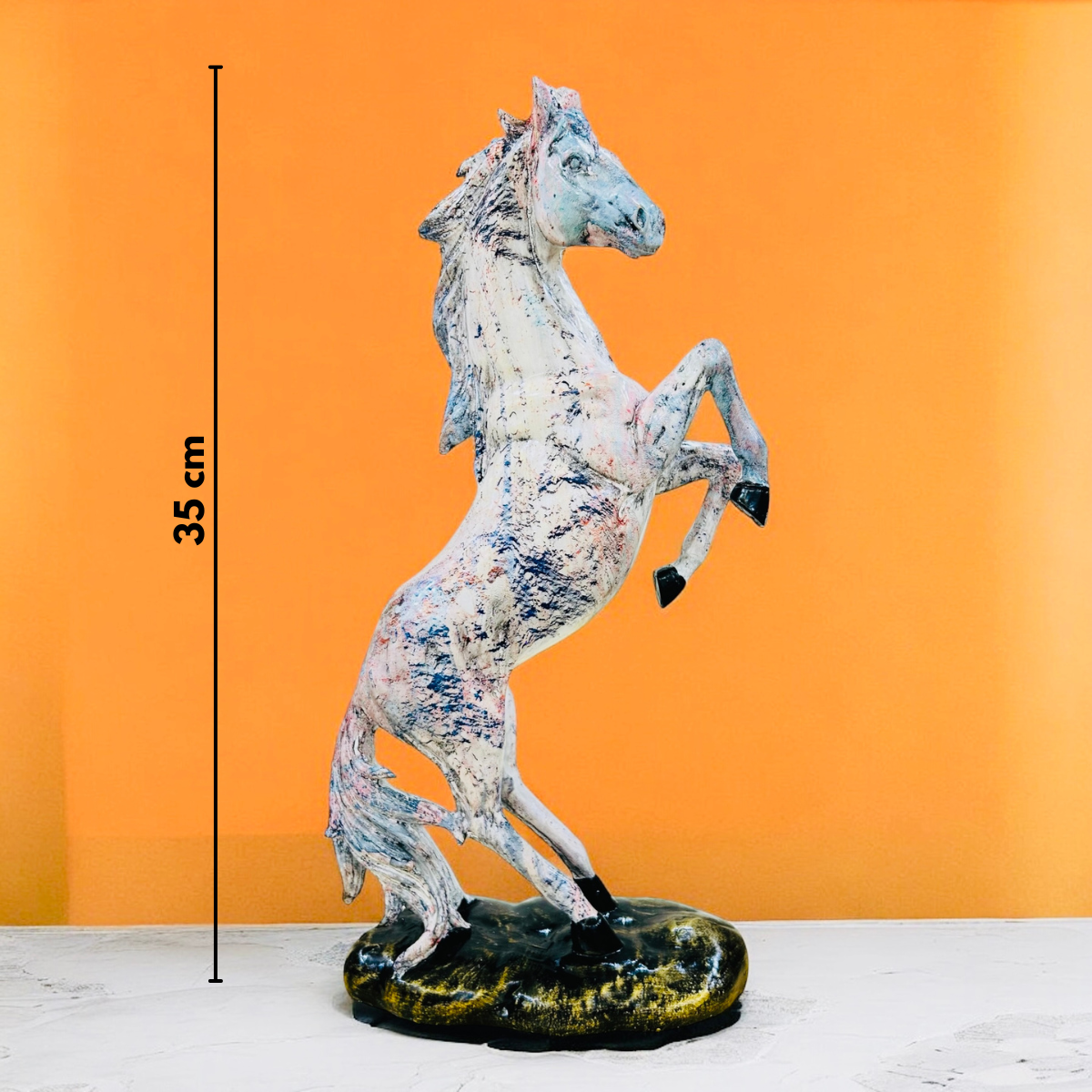 The White Victory's Ride Jumping Horse Decoration Showpiece