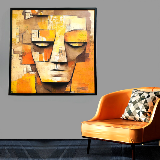 Egyptian mummy abstract canvas painting